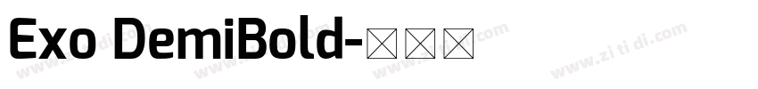 Exo DemiBold字体转换